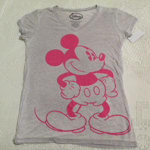 Women's Disney Mickey Mouse V-Neck T-Shirt Size LG